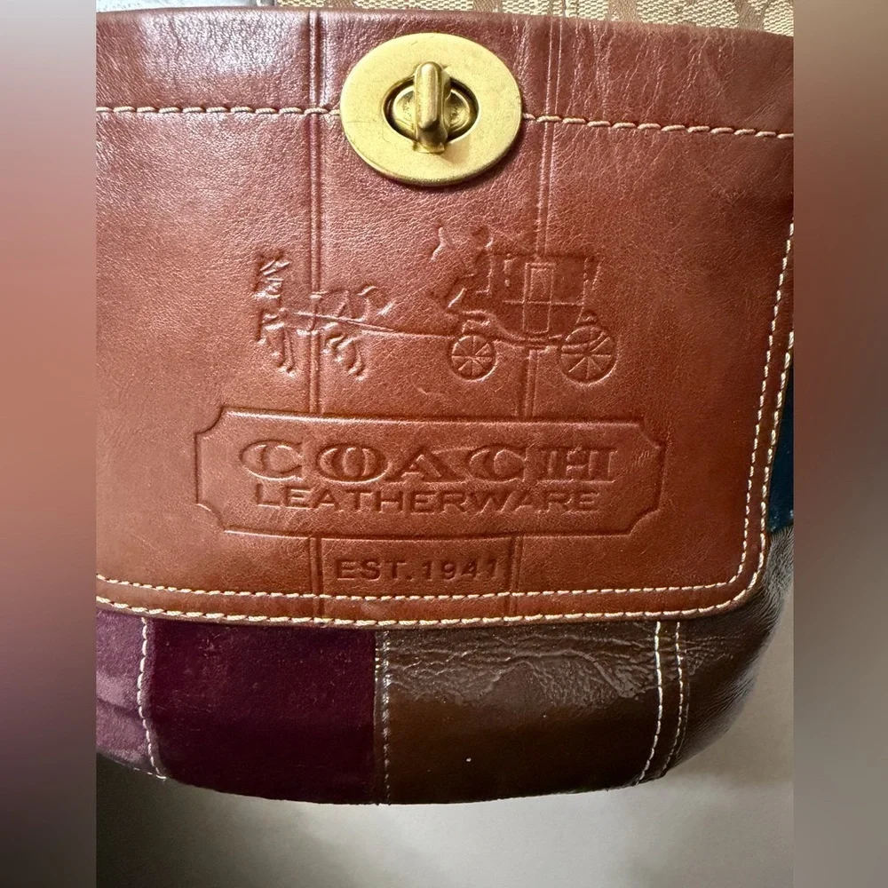 Vintage Coach Bleecker Holiday Patchwork Duffle bag#11356